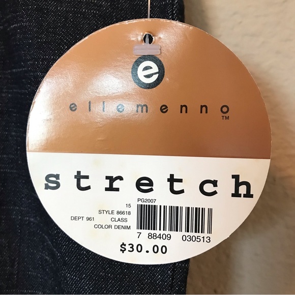 ellemenno Indigo Stretch Business Casual Trousers No Pockets Size 15 (14 Women) - Picture 14 of 16